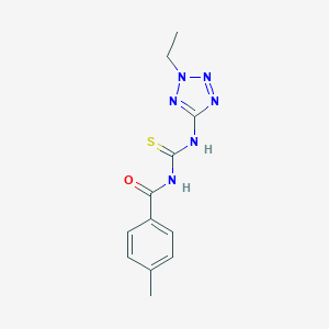 molecular formula C12H14N6OS B251267 N-(2-ethyl-2H-tetraazol-5-yl)-N'-(4-methylbenzoyl)thiourea 