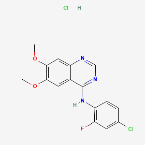 molecular formula C16H14Cl2FN3O2 B2512675 ZM-306416 hydrochloride CAS No. 196603-47-1; 690206-97-4