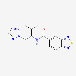 molecular formula C14H16N6OS B2512706 N-(3-methyl-1-(2H-1,2,3-triazol-2-yl)butan-2-yl)benzo[c][1,2,5]thiadiazole-5-carboxamide CAS No. 2034560-96-6