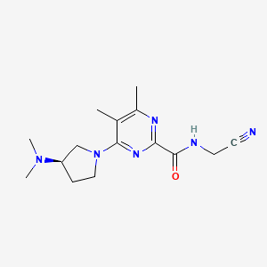 B2512714 N-(Cyanomethyl)-4-[(3R)-3-(dimethylamino)pyrrolidin-1-yl]-5,6-dimethylpyrimidine-2-carboxamide CAS No. 2418595-04-5