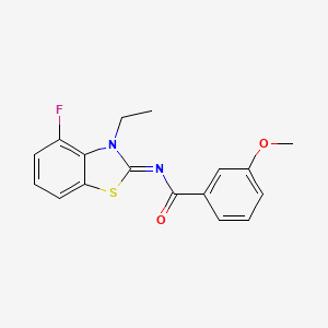 molecular formula C17H15FN2O2S B2512736 N-[(2Z)-3-ethyl-4-fluoro-2,3-dihydro-1,3-benzothiazol-2-ylidene]-3-methoxybenzamide CAS No. 868371-18-0