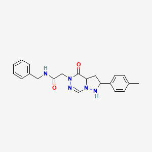molecular formula C21H19N5O2 B2512755 N-benzyl-2-[2-(4-methylphenyl)-4-oxo-4H,5H-pyrazolo[1,5-d][1,2,4]triazin-5-yl]acetamide CAS No. 1351842-20-0
