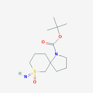 molecular formula C13H24N2O3S B2512758 Tert-butyl 9-imino-9-oxo-9lambda6-thia-1-azaspiro[4.5]decane-1-carboxylate CAS No. 2243508-38-3