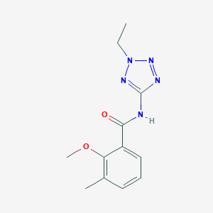 molecular formula C12H15N5O2 B251276 N-(2-ethyl-2H-tetraazol-5-yl)-2-methoxy-3-methylbenzamide 