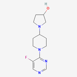 B2512802 1-[1-(5-Fluoropyrimidin-4-yl)piperidin-4-yl]pyrrolidin-3-ol CAS No. 2379975-03-6