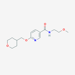 molecular formula C15H22N2O4 B2512825 N-(2-methoxyethyl)-6-[(oxan-4-yl)methoxy]pyridine-3-carboxamide CAS No. 2034295-54-8