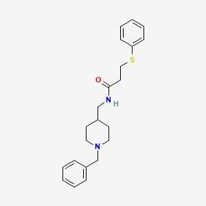 molecular formula C22H28N2OS B2512837 N-((1-benzylpiperidin-4-yl)methyl)-3-(phenylthio)propanamide CAS No. 1211843-28-5