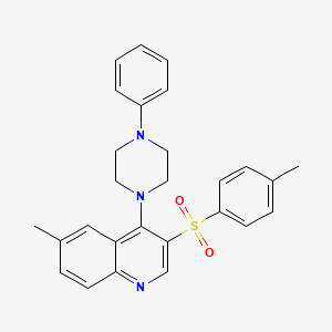 6-Methyl-3-(4-methylphenyl)sulfonyl-4-(4-phenylpiperazin-1-yl)quinoline