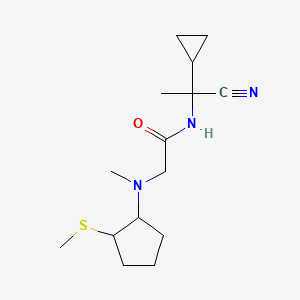 N-(1-Cyano-1-cyclopropylethyl)-2-[methyl-(2-methylsulfanylcyclopentyl)amino]acetamide