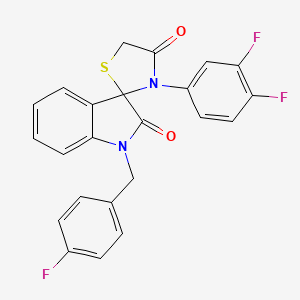 3'-(3,4-Difluorophenyl)-1-[(4-fluorophenyl)methyl]-1,2-dihydrospiro[indole-3,2'-[1,3]thiazolidine]-2,4'-dione