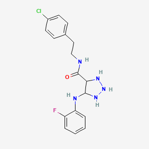 N-[2-(4-chlorophenyl)ethyl]-5-(2-fluoroanilino)triazolidine-4-carboxamide
