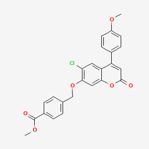 methyl 4-({[6-chloro-4-(4-methoxyphenyl)-2-oxo-2H-chromen-7-yl]oxy}methyl)benzoate
