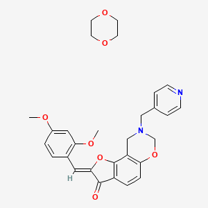 (4Z)-4-[(2,4-dimethoxyphenyl)methylidene]-12-[(pyridin-4-yl)methyl]-3,10-dioxa-12-azatricyclo[7.4.0.0^{2,6}]trideca-1,6,8-trien-5-one; 1,4-dioxane