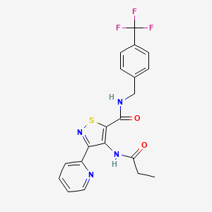 4-(propionylamino)-3-pyridin-2-yl-N-[4-(trifluoromethyl)benzyl]isothiazole-5-carboxamide