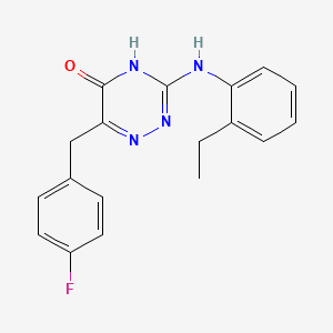 3-((2-ethylphenyl)amino)-6-(4-fluorobenzyl)-1,2,4-triazin-5(4H)-one