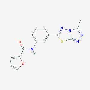 molecular formula C15H11N5O2S B251291 N-[3-(3-methyl[1,2,4]triazolo[3,4-b][1,3,4]thiadiazol-6-yl)phenyl]-2-furamide 