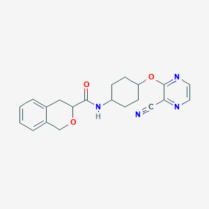 N-((1r,4r)-4-((3-cyanopyrazin-2-yl)oxy)cyclohexyl)isochroman-3-carboxamide