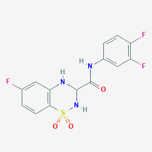N-(3,4-difluorophenyl)-6-fluoro-3,4-dihydro-2H-benzo[e][1,2,4]thiadiazine-3-carboxamide 1,1-dioxide