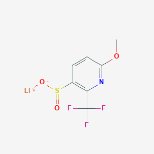 molecular formula C7H5F3LiNO3S B2512935 Lithium(1+)ion6-methoxy-2-(trifluoromethyl)pyridine-3-sulfinate CAS No. 2241131-15-5