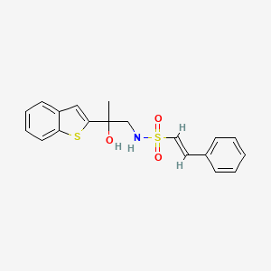 molecular formula C19H19NO3S2 B2512948 (E)-N-(2-(benzo[b]thiophen-2-yl)-2-hydroxypropyl)-2-phenylethenesulfonamide CAS No. 2035018-82-5
