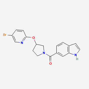 B2512977 (3-((5-bromopyridin-2-yl)oxy)pyrrolidin-1-yl)(1H-indol-6-yl)methanone CAS No. 1904353-05-4
