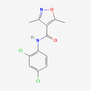 molecular formula C12H10Cl2N2O2 B2512989 N-(2,4-dichlorophenyl)-3,5-dimethyl-1,2-oxazole-4-carboxamide CAS No. 478031-56-0
