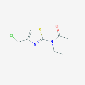 molecular formula C8H11ClN2OS B2513042 N-[4-(chloromethyl)-1,3-thiazol-2-yl]-N-ethylacetamide CAS No. 757221-05-9