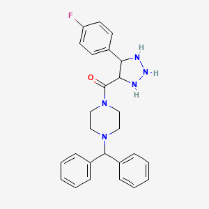 B2513076 1-(diphenylmethyl)-4-[4-(4-fluorophenyl)-1H-1,2,3-triazole-5-carbonyl]piperazine CAS No. 2188279-62-9
