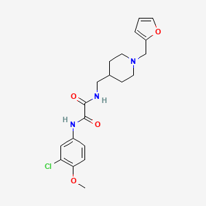molecular formula C20H24ClN3O4 B2513098 N'-(3-chloro-4-methoxyphenyl)-N-({1-[(furan-2-yl)methyl]piperidin-4-yl}methyl)ethanediamide CAS No. 953180-95-5