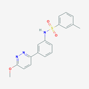 molecular formula C18H17N3O3S B2513099 N-[3-(6-methoxypyridazin-3-yl)phenyl]-3-methylbenzene-1-sulfonamide CAS No. 895803-84-6