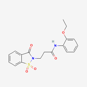 3-(1,1-dioxido-3-oxobenzo[d]isothiazol-2(3H)-yl)-N-(2-ethoxyphenyl)propanamide
