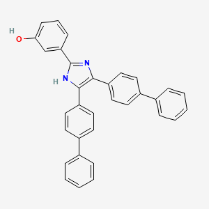 B2513153 3-(4,5-Bis-biphenyl-4-yl-1H-imidazol-2-yl)-phenol CAS No. 296792-52-4
