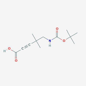 4,4-Dimethyl-5-[(2-methylpropan-2-yl)oxycarbonylamino]pent-2-ynoic acid