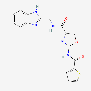 N-((1H-benzo[d]imidazol-2-yl)methyl)-2-(thiophene-2-carboxamido)oxazole-4-carboxamide