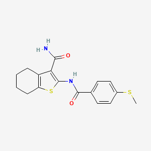 2-(4-(Methylthio)benzamido)-4,5,6,7-tetrahydrobenzo[b]thiophene-3-carboxamide