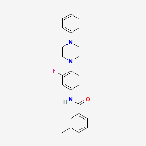 N-[3-fluoro-4-(4-phenylpiperazin-1-yl)phenyl]-3-methylbenzamide