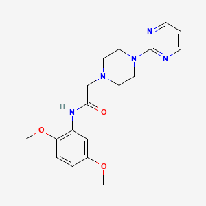 N-(2,5-Dimethoxyphenyl)-2-(4-pyrimidin-2-ylpiperazinyl)ethanamide