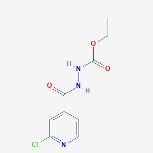 molecular formula C9H10ClN3O3 B2513187 2-chloro-N'-(ethoxycarbonyl)pyridine-4-carbohydrazide CAS No. 1330584-19-4