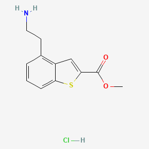 Methyl 4-(2-aminoethyl)-1-benzothiophene-2-carboxylate;hydrochloride