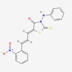 (Z)-5-((E)-3-(2-nitrophenyl)allylidene)-3-(phenylamino)-2-thioxothiazolidin-4-one