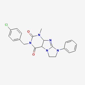 3-[(4-chlorophenyl)methyl]-1-methyl-8-phenyl-1H,2H,3H,4H,6H,7H,8H-imidazo[1,2-g]purine-2,4-dione