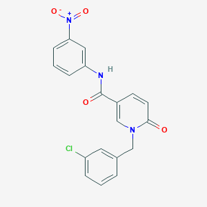 molecular formula C19H14ClN3O4 B2513248 1-[(3-chlorophenyl)methyl]-N-(3-nitrophenyl)-6-oxo-1,6-dihydropyridine-3-carboxamide CAS No. 941973-70-2