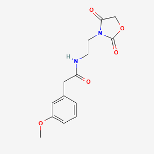 molecular formula C14H16N2O5 B2513279 N-(2-(2,4-dioxooxazolidin-3-yl)ethyl)-2-(3-methoxyphenyl)acetamide CAS No. 2034313-97-6