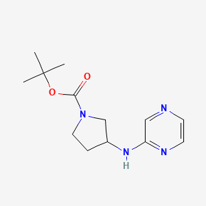 molecular formula C13H20N4O2 B2513286 tert-Butyl 3-(pyrazin-2-ylamino)pyrrolidine-1-carboxylate CAS No. 1186298-86-1