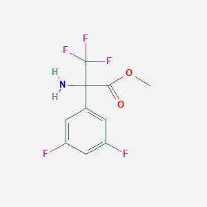 molecular formula C10H8F5NO2 B2513358 Methyl 2-amino-2-(3,5-difluorophenyl)-3,3,3-trifluoropropanoate CAS No. 2248382-52-5
