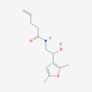 molecular formula C13H19NO3 B2513373 N-(2-(2,5-dimethylfuran-3-yl)-2-hydroxyethyl)pent-4-enamide CAS No. 2320574-09-0