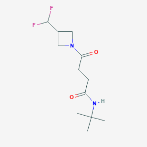 molecular formula C12H20F2N2O2 B2513375 N-tert-butyl-4-[3-(difluoromethyl)azetidin-1-yl]-4-oxobutanamide CAS No. 2309216-67-7