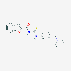 molecular formula C21H23N3O2S B251338 N-(1-benzofuran-2-ylcarbonyl)-N'-{4-[(diethylamino)methyl]phenyl}thiourea 
