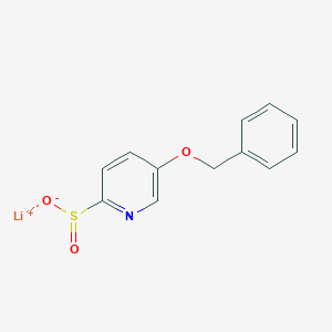 molecular formula C12H10LiNO3S B2513393 Lithium(1+)ion5-(benzyloxy)pyridine-2-sulfinate CAS No. 2243508-42-9