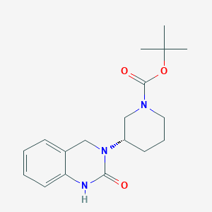 molecular formula C18H25N3O3 B2513419 tert-Butyl (3S)-(2-oxo-1,2,3,4-tetrahydroquinazolin-3-yl)piperidine-1-carboxylate CAS No. 1389310-13-7